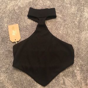 NWT dolls kill high neck halter crop top